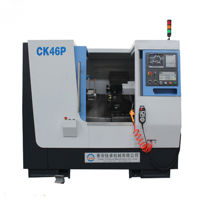 Da cama pequena da inclinação da elevada precisão do metal de TCK360 CK46P torno chinês novo do CNC com cortador da mosca