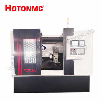 CNC Mini Metal Lathe Machine Manufacturer TCK50A da máquina de gerencio do CNC do torno do CNC da cama da inclinação de TCK50A